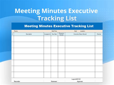 Meeting Tracking Template