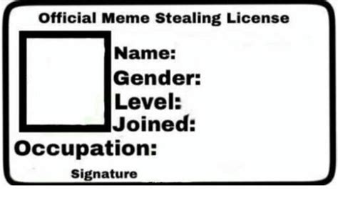 Meme Stealing License Template