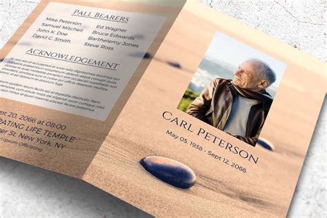 Memorial Leaflet Template