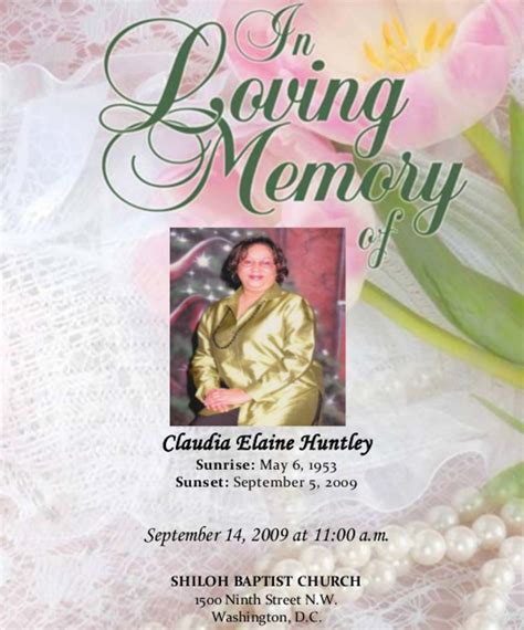 Memorial Program Template Free