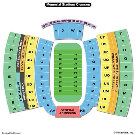 Memorial Stadium Interactive Seating Chart