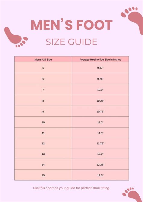Men's Foot Sizing Chart