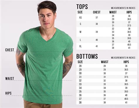Men's Sizing Chart Uk
