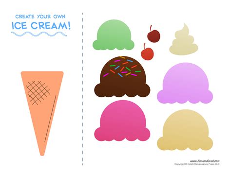 Menakjubkan! Kreasi Es Krim yang Menggugah Selera dengan Printable Ice Cream Cone Template