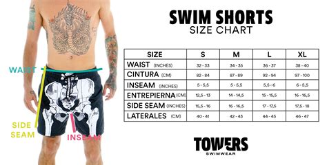 Mens Swimsuit Size Chart