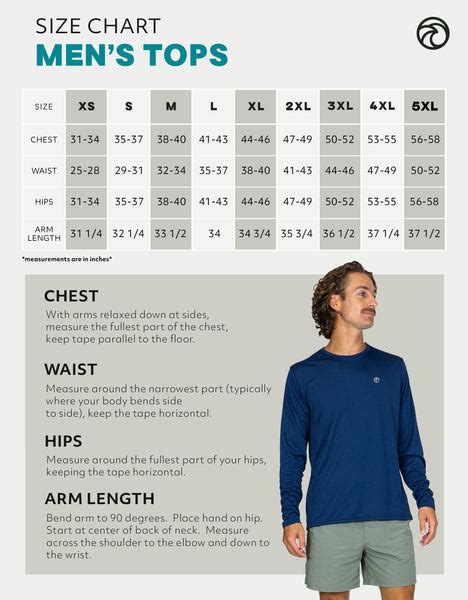 Mens Top Size Chart