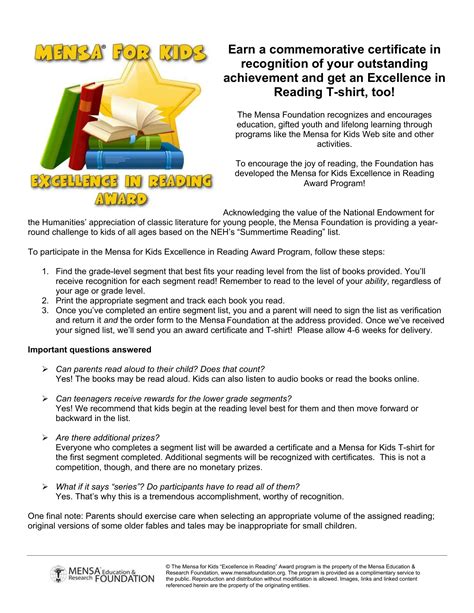 Mensa Certificate Template