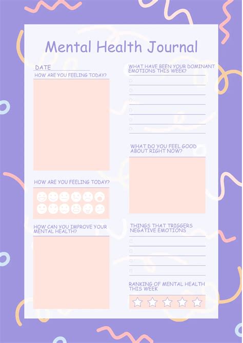 Mental Health Journal Template