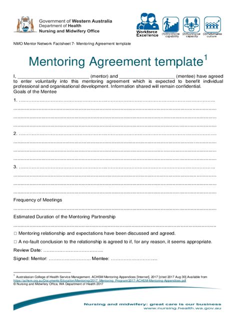 Mentoring Agreement Template