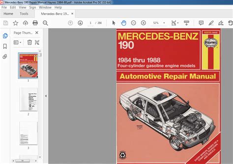 Mercedes Benz 190 Full Service Repair Manual 1984 1988