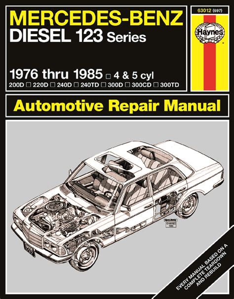 Mercedes Benz 300d 300td Service Manual 1976 1985