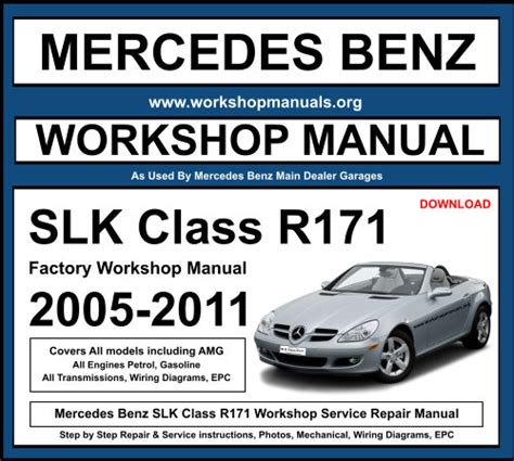 Mercedes Slk Class R171 Service And Repair Manual