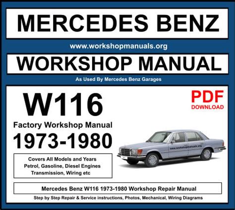 Mercedes W116 Repair Service Manual