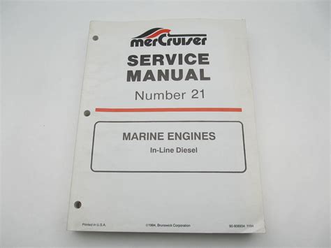 Mercruiser Service Manual 22 In Line Diesel Marine Engine