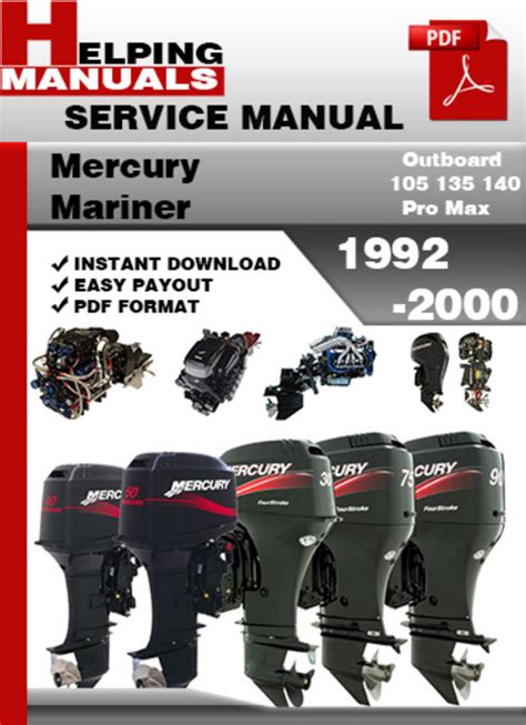 Mercury Mariner 105 135 140 Pro Max 1992 2000 Service Manual