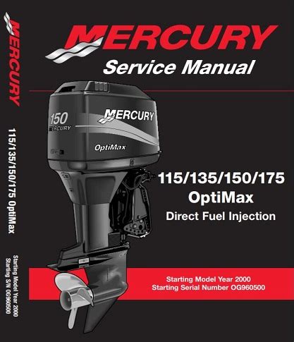 Mercury Mariner Outboard 115 135 150 175 Hp Optimax 2000 Factory Service Repair Manual Download