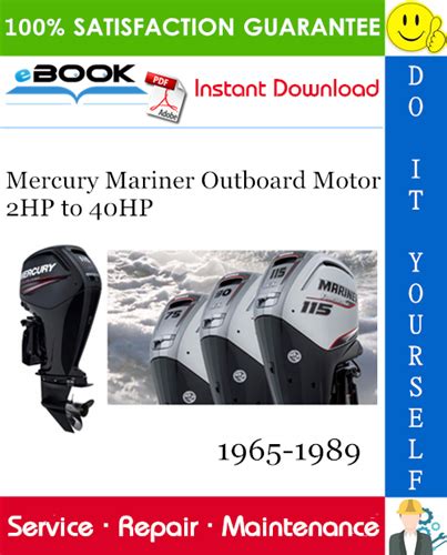 Mercury Mariner Outboard Motor Service Manual Repair 2hp To 40hp 1965 1991