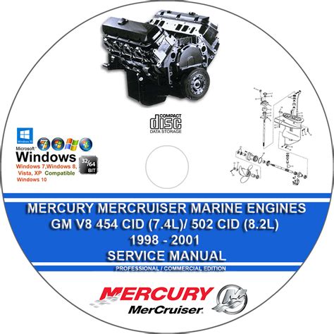 Mercury Mercruiser Gm V8 454 Cid 7 4l 502 Cid 8 2l Service Repair Manual Workshop Guide