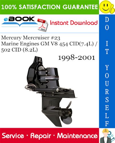 Mercury Mercruiser Marine Engines 23 Gm V8 454 Cid 502 Cid Service Repair Manual Download 1998 2001