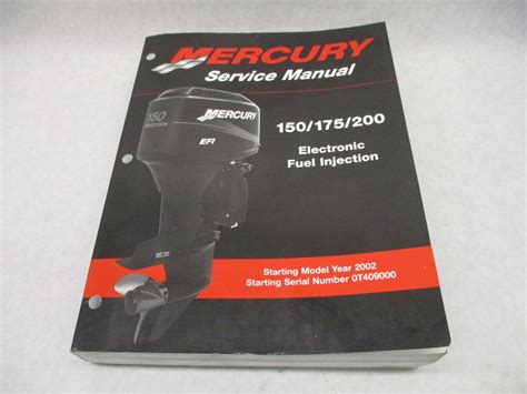 Mercury Outboard 150hp 175hp 200hp Efi Service Repair Manual Download 2002 Onwards