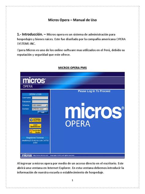 Micros Opera 5 Manual