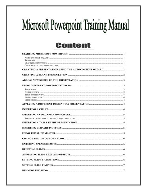 Microsoft Powerpoint Training Manual Spp