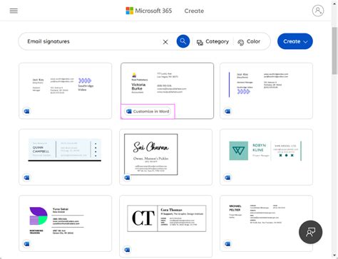 Microsoft Signature Templates