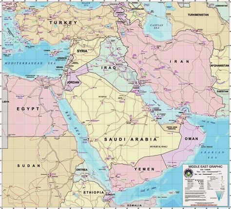 Middle East Map Printable
