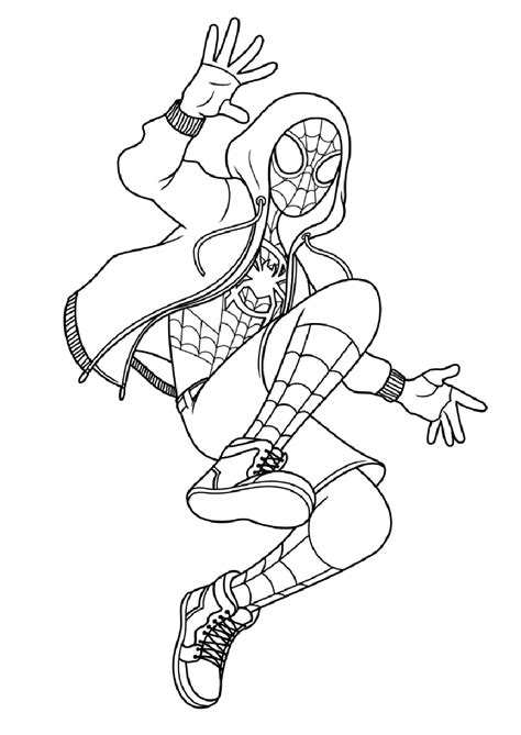 Miles Morales Free Coloring Pages