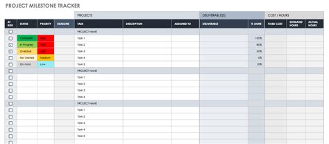 Milestone Tracker Template