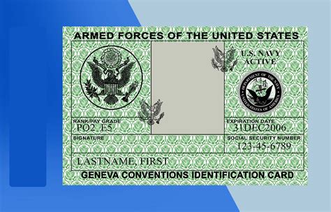 Military Id Card Template