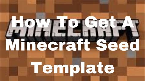 Minecraft Seed Template