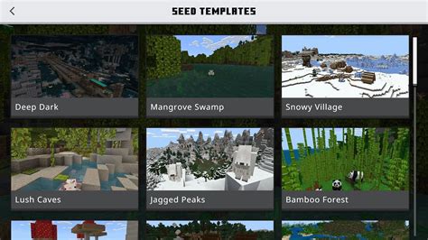 Minecraft Templates Seeds