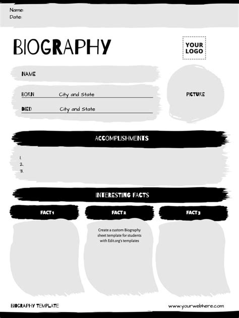 Mini Biography Template