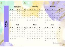 Mini Calendar 2024 Printable