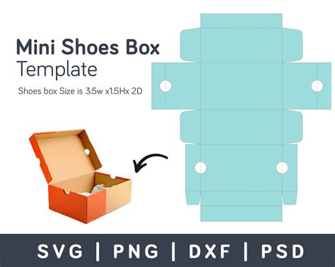 Mini Shoe Box Template Free