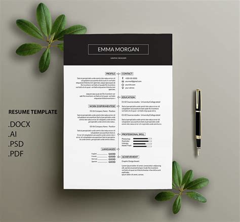 Minimalist Cv Template