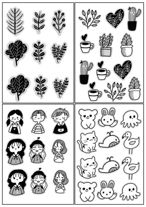 Minimalist Stickers Printable