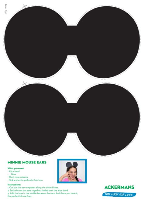 Minnie Mouse Ear Template