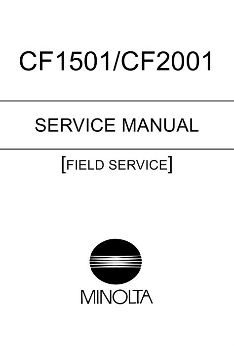 Minolta Cf1501 Cf2001 Copier Service Manual