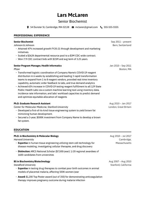 Mit Resume Template