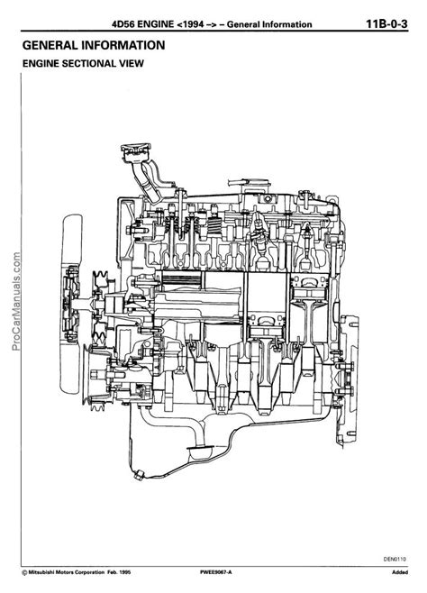 Mitsubishi 4d56 Series Engine Full Service Repair Manual 1994 Onwards