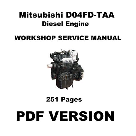 Mitsubishi D04fd Taa Diesel Engine Factory Service Repair Workshop Manual Instant Download