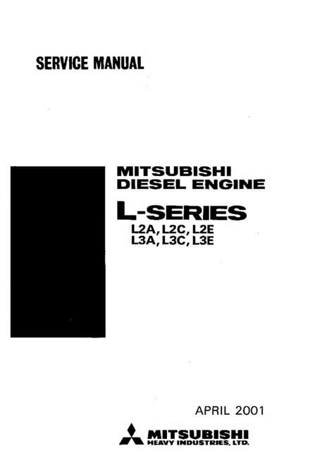 Mitsubishi Diesel Engine L2a L2c L2e L3a L3c L3e Service Workshop Repair Shop Fix Manual