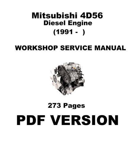 Mitsubishi Diesel Engines 4d56t 4d56 Full Service Repair Manual