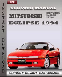 Mitsubishi Eclipse 1990 1994 Service And Repair Manual