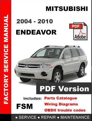 Mitsubishi Endeavor 2004 2008 Parts Manual