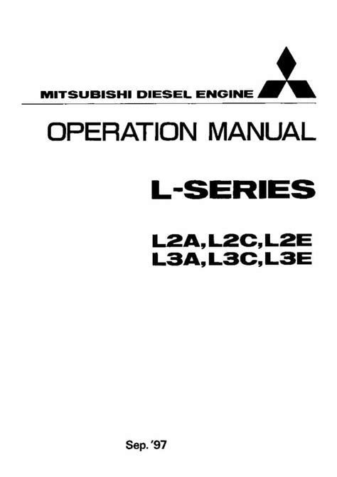 Mitsubishi Engine L2a L2c L2e L3a L3c L3e L Series Service Repair Shop Workshop Manual Best Download