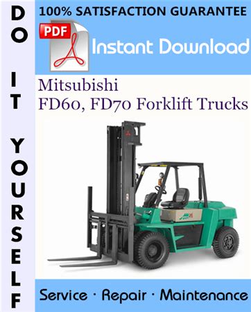 Mitsubishi Fd60 Fd70 Forklift Trucks Service Repair Workshop Manual Download