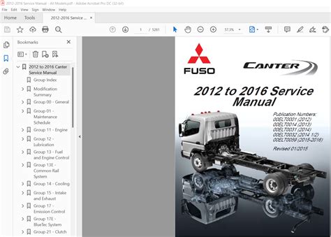 Mitsubishi Fuso Canter Service Manual 2012 Fe Fg